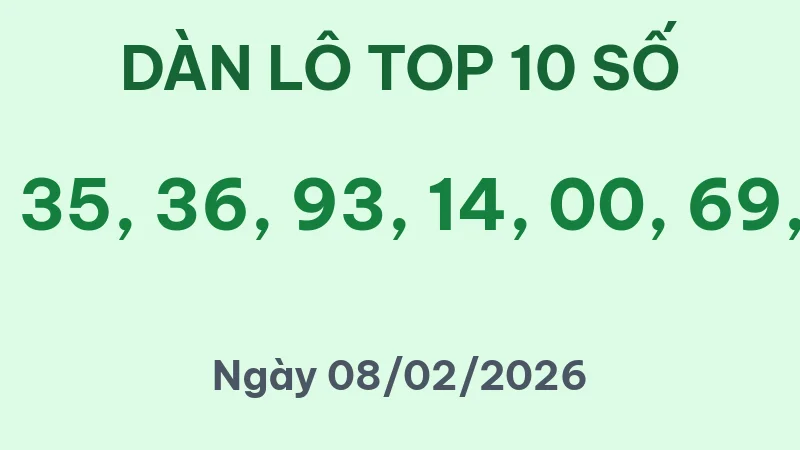 Soi Cầu Lô Top Hôm Nay 08/02/2026 – Dàn Lô 10 Số Bất Bại